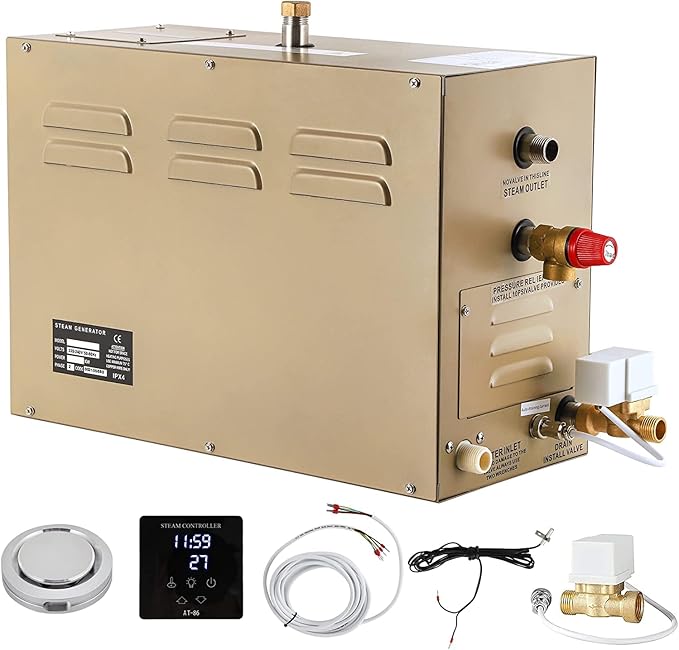 CGOLDENWALL 12KW Commercial Self-Draining Steam Generator Shower